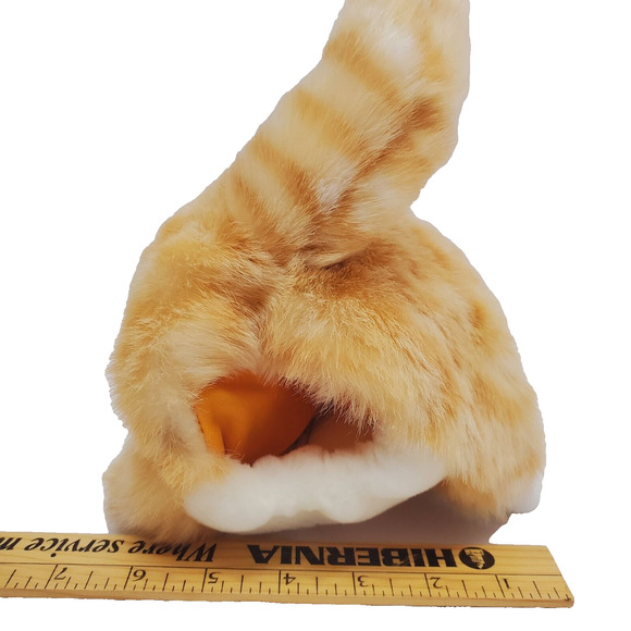Folkmanis Orange Tabby Cat Kitten Hand Puppet Plush Fluffy Full Body Green Eyes - Picture 6 of 8